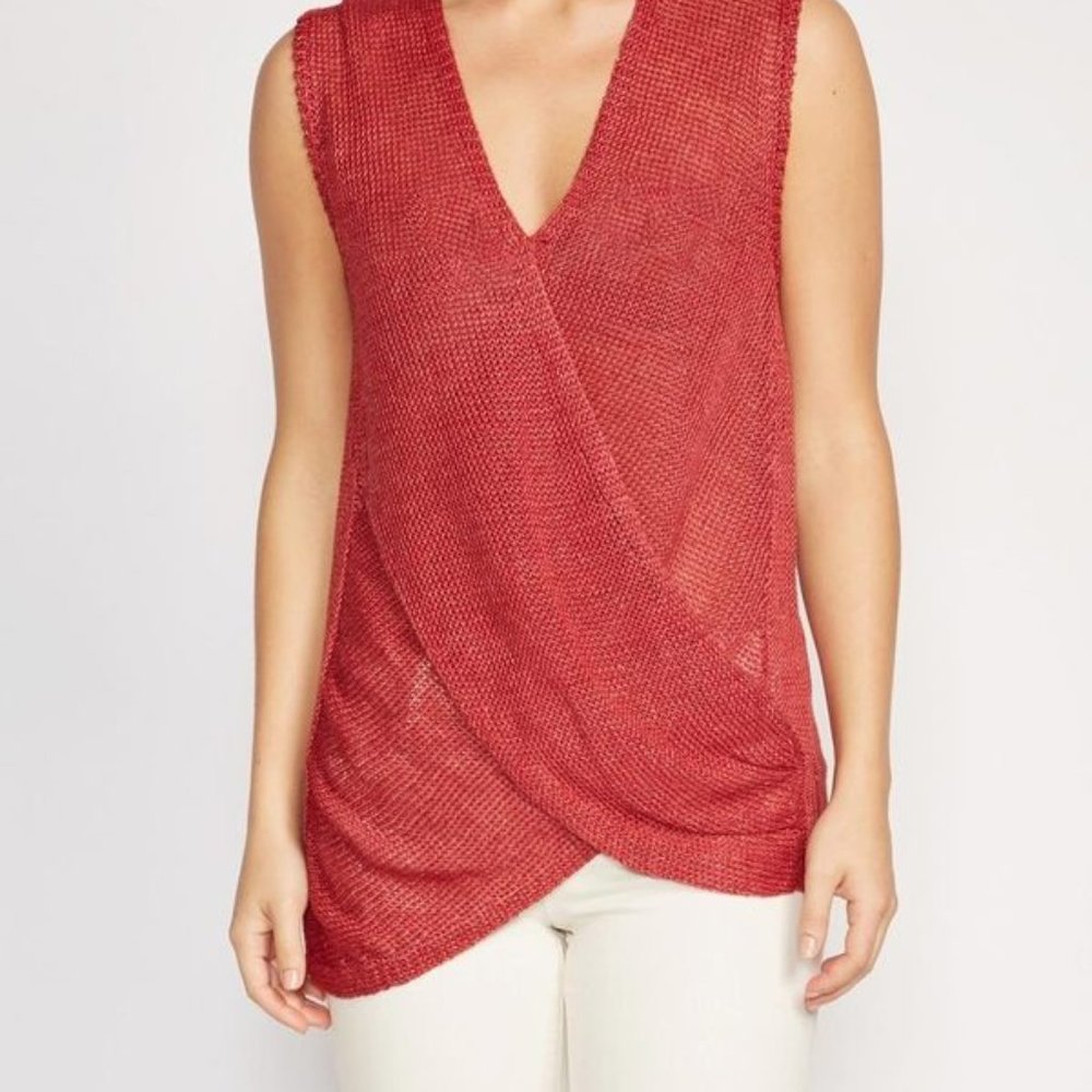 Brochu Walker Rhain Wrap Top- Ruby
